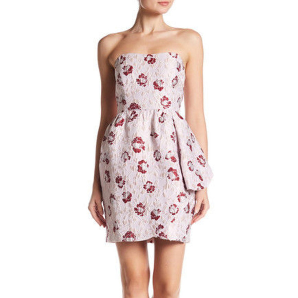 Shoshanna Dresses & Skirts - Shoshanna Anna-Marie Strapless Sweetheart Floral Metallic Dress Blush,Size 4,NEW